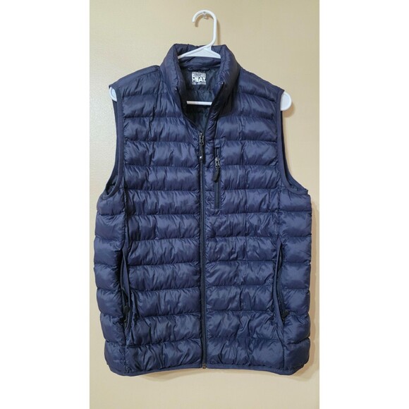 32 Degrees Heat Men’s Blue Sleeveless Quilted Padded Puffer Vest Jacket. Small - Picture 1 of 4
